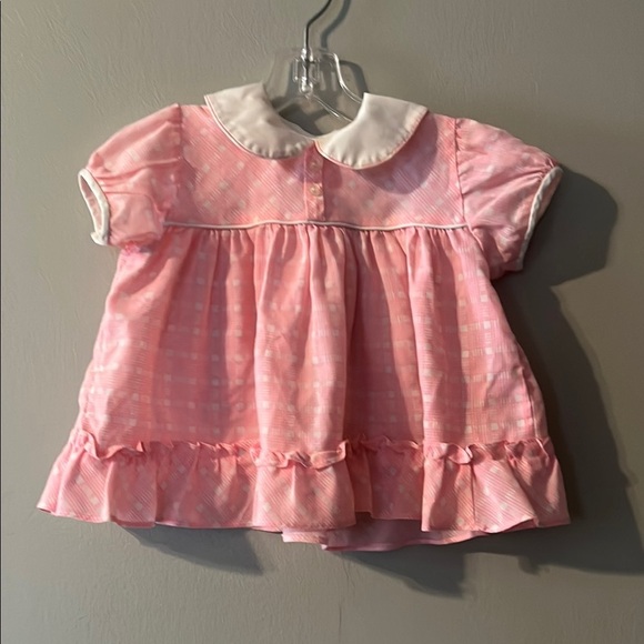 Adorable Pink Baby Dress with White Collar - Picture 1 of 3